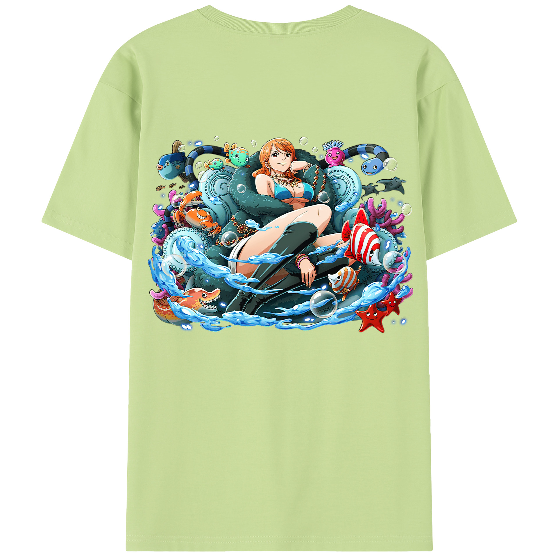 ワンピース ナミ ONE PIECE Nami 綿100％半袖Tシャツ（背面プリント）